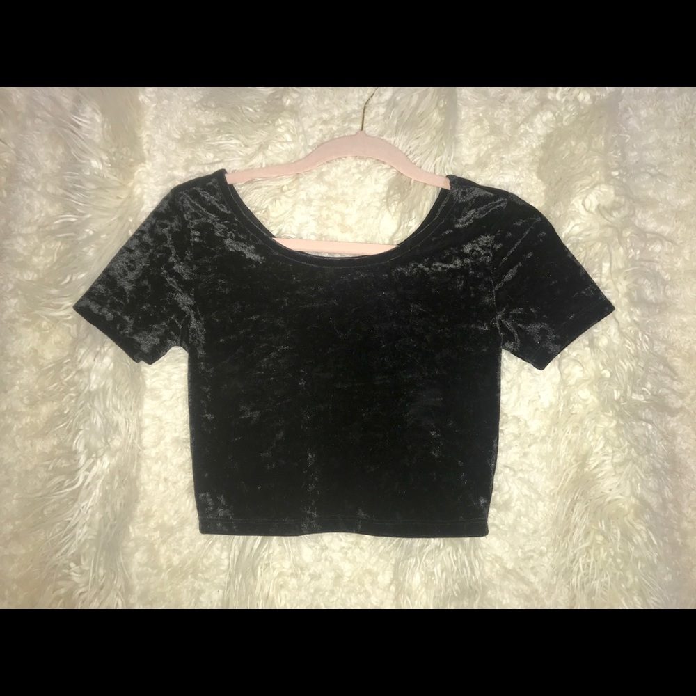 Velvet crop top
